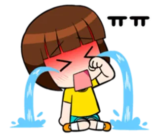 😭 ㅠㅠ płacz, smutny, zdenerwowany, łzy, kawaii, anime telegram sticker