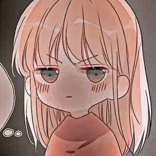 🦔 Anime, Manga, Kreskówka, Dziewczyna, Wyraz, Ilustracja telegram sticker