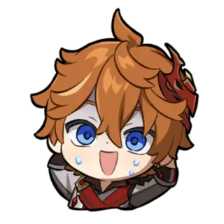 😥 Tartaglia Genshin Impact anime, videojuego, personaje, tartaglia, genshin impact whatsapp sticker