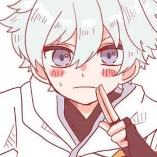 🤭 anime, character, cute, cartoon, boy, kawaii telegram sticker