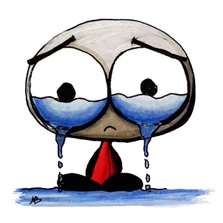 😭 crying, sad, tears, emotion, drawing, cartoon telegram sticker