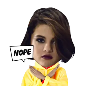 😡 NOPE não, rejeição, discordância, expressão, mulher whatsapp sticker