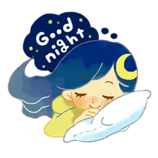 😴 Good night gute Nacht, schlafen, Cartoon, Mond, Traum, Nacht telegram sticker