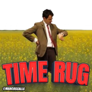 🤑 Mr. Bean TIME RUG @MARCOSCALLS Mr. Bean, Time, Funny, Comedy, Humor, Man, Waiting telegram sticker