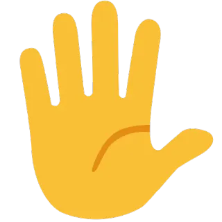 ✋ hand, fingers, emoji, stop telegram sticker