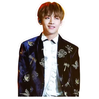 😏 V K-pop, BTS, Idol, Cantante, Celebrità telegram sticker