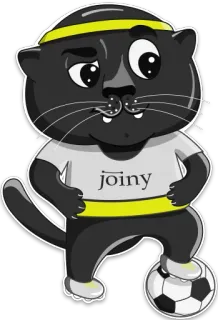 ⚽ joiny kucing, sepak bola, sepak bola Amerika, hewan, stiker telegram sticker