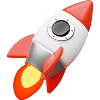 🚀 razzo, navicella spaziale, lancio, spazio, trasporto, viaggio whatsapp sticker