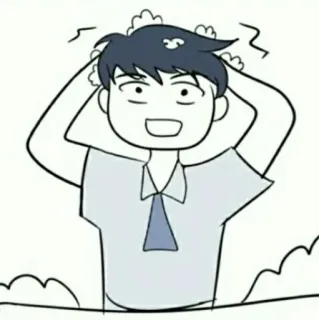 📍 漫画, 男, 洗髪, シャンプー, きれい, 幸せ telegram sticker