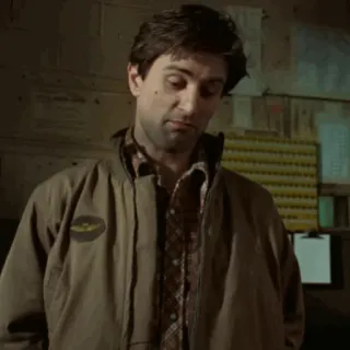 ➰ Robert De Niro Taxi Driver film, taxi, chauffeur, acteur, De Niro, Travis Bickle whatsapp sticker