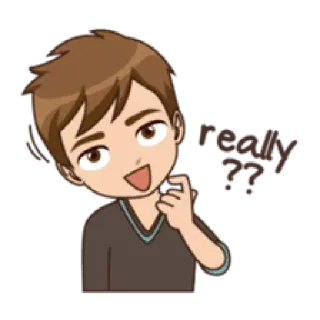 😆 really?? domanda, confuso, cartone animato, dubbioso, pensando telegram sticker