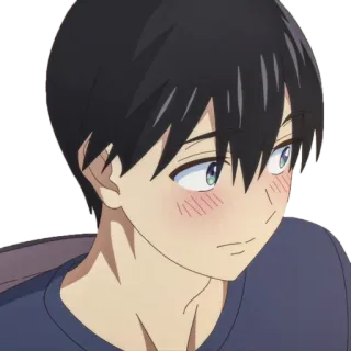 😳 Anime, Ragazzo, Cartone animato, Personaggio, Arrossire, Carino whatsapp sticker