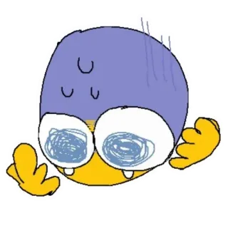 🥺 卡通, 表情符号, 紧张, 流汗 telegram sticker