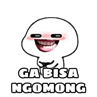 😎 GA BISA NGOMONG Cartoon, Grappig, Meme, Expressie, Indonesisch telegram sticker
