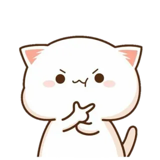 🤔 кот, наклейка, милый, животное, средний палец, оскорбительный telegram sticker