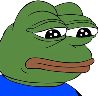 🐸 Pepe the Frog pepe, rana, meme, triste, meme de internet telegram sticker