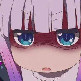 🍥 Kanna Kamui Miss Kobayashi's Dragon Maid Anime, Kanna Kamui, Miss Kobayashis Drachenmädchen, Drache, wütend whatsapp sticker