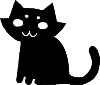 🐱 Katze, süß, Tier, schwarz whatsapp sticker
