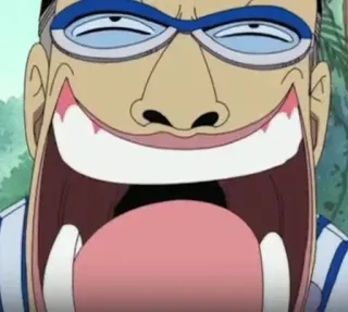 😄 Spandam One Piece Anime, Charakter, Spandam, One Piece, Gesicht, Ausdruck telegram sticker