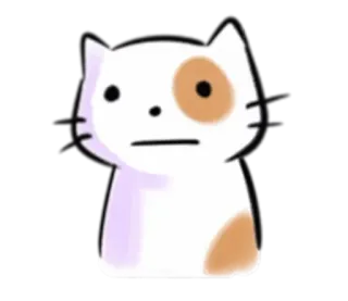 😐 chat, autocollant, animal, dessin animé, mignon, animal de compagnie telegram sticker