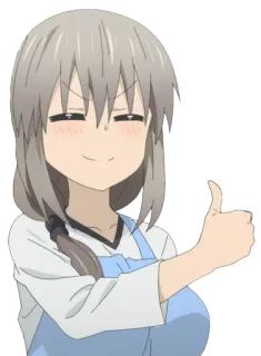 👍 Uzaki Hana Uzaki-chan Wants to Hang Out! Аниме, Персонаж, Палец вверх, Милый, Девушка, Узаки-чан telegram sticker