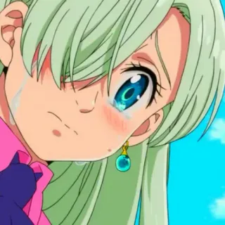 😭 Elizabeth Liones Seven Deadly Sins Аниме, Плачет, Грустно, Элизабет Лионес, Семь смертных грехов, Слезы telegram sticker