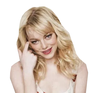 🙆 여자, 금발, 미소, 사람, 인물 telegram sticker