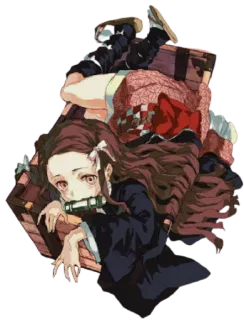 😏 Nezuko Kamado Demon Slayer Anime, Demonio, Chica, Nezuko, Manga telegram sticker