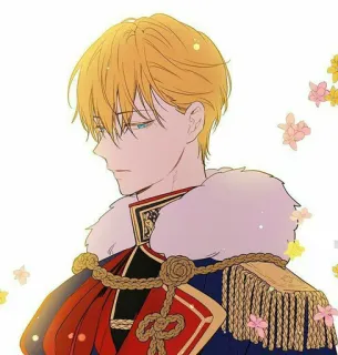 💙 Anime, Charakter, Mann, Blond, Königlich, Porträt telegram sticker