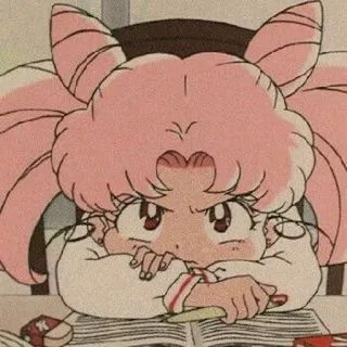 🤬 Chibiusa Sailor Moon Anime, Manga, Cartoni animati, Chibiusa, Sailor Moon, Carino, Capelli rosa telegram sticker