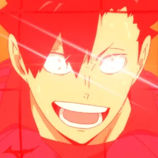 🐈 animé, yeux rouges, dessin animé, excité, manga, rage, briller whatsapp sticker