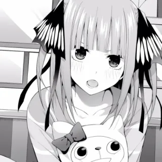 🤨 Nino Nakano The Quintessential Quintuplets Anime, Mangá, Bonito, Garota, Personagem telegram sticker