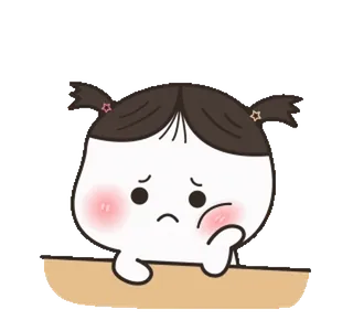 😮‍💨 smutny, zdenerwowany, kreskówka, postać, ilustracja telegram sticker