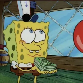 🧽 Spongebob Squarepants spongebob, argent, dessin animé, nick, crabe croustillant whatsapp sticker