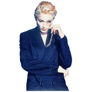 👁 Madonna Sänger, Porträt, Anzug, Monokel, Mode telegram sticker
