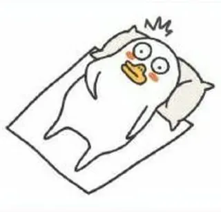 🐥 bebek, kartun, terkejut, imut, hewan, ilustrasi whatsapp sticker