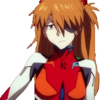 😒 Asuka Langley Soryu Neon Genesis Evangelion Anime, Personnage, Asuka, Evangelion whatsapp sticker