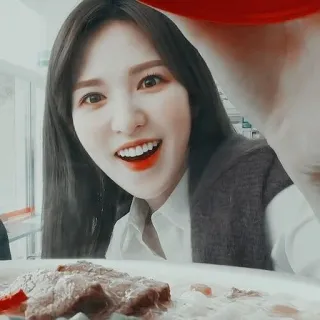 🍋 Wendy donna, cibo, kpop, wendy, mangiare whatsapp sticker
