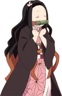 🥰 Nezuko Kamado Demon Slayer Anime, Demone, Nezuko, Kamado, Chibi telegram sticker