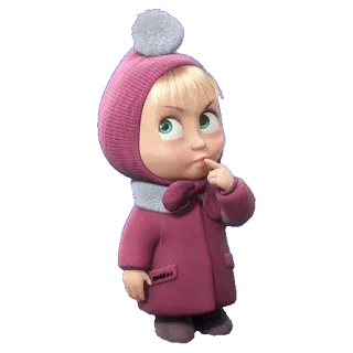 🤔 Masha Masha and the Bear Dibujo animado, Niño, TV, Serie, Animación telegram sticker