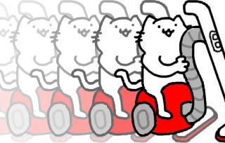 🏃‍♂️ Katze, Roller, niedlich, Cartoon whatsapp sticker