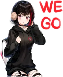 🚶‍♀️ WE GO Anime, Chica, Lindo, Dibujos animados telegram sticker