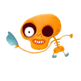 💀 esqueleto, dibujos animados, personaje, divertido, lindo telegram sticker