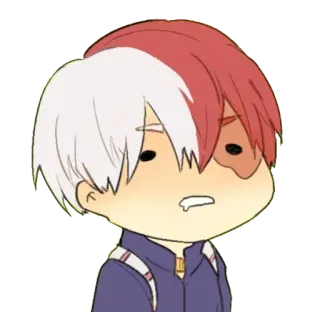 😠 Shoto Todoroki My Hero Academia Anime, Manga, Postać, Shoto Todoroki, My Hero Academia telegram sticker