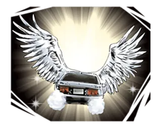 👼 voiture, ailes, véhicule, transport, dérapage telegram sticker