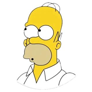 🙄 Homer Simpson The Simpsons Homer Simpson, cartoon, The Simpsons, animated, funny telegram sticker
