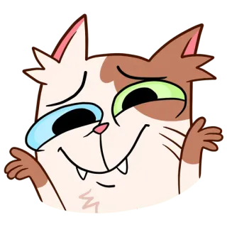 🤷‍♂️ chat, animal, mignon, dessin animé, illustration, animal de compagnie whatsapp sticker