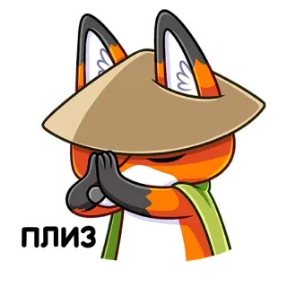 🥺 ПЛИЗ zorro, sombrero, lindo, suplicante, por favor, petición, animal whatsapp sticker
