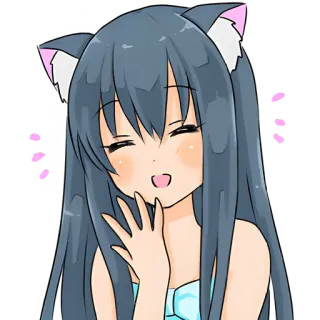 🫣 Anime, Kocia dziewczyna, Kawaii, Słodkie, Manga, Dziewczyna telegram sticker