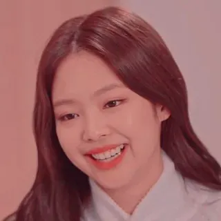 🌈 vrouw, glimlach, portret, meisje, k-pop, Jennie telegram sticker
